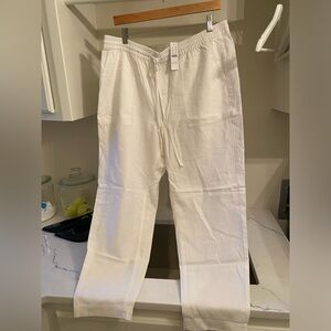 Jcrew crop linen pants XL